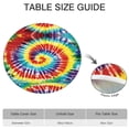 thumbnail image 6 of Colorful Tie Dye Pattern Round Fitted Tablecloth with Elastic Edge,Dining Table Cover Waterproof,Outdoor Round Tablecloth for Camping,Dining,Indoor and Outdoor, 6 of 7