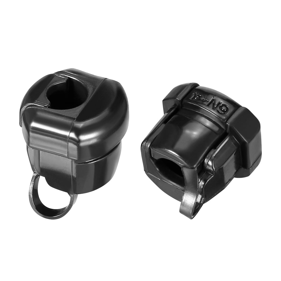 60pcs Round Cable Wire Strain Relief Bush Grommet Black For 7.6mm Wire