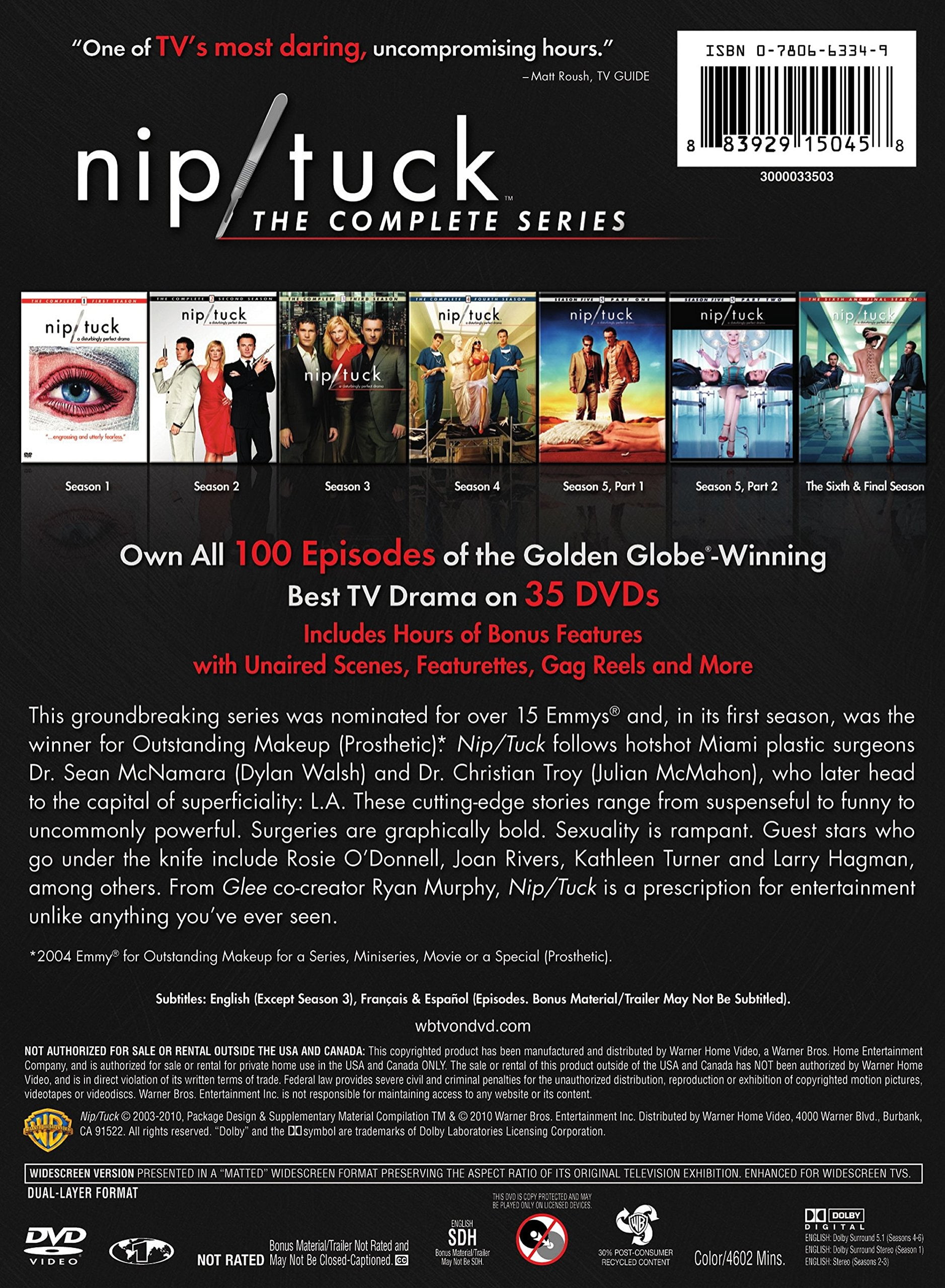 Warner Home Video: Nip/Tuck Complete Series Collection, All