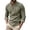 #01 Army Green 【Mix, Match & Rotate: Stock Up on Daily Colors】, variant on Men's Linen Shirts Long Sleeve Beach Casual Pullover Tops, Relaxed Fit Lace-Up Mandarin Collar Boho Shirts, S-3XL