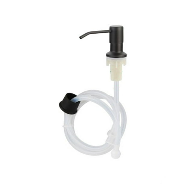 Bearachild Dispensador de a mano de acero inoxidable, desmontable, a prueba de fugas, giratorio de 360 grados, tubo de silicona inodoro, Suministros de limpieza para el hogar Negro Bearachild HA069452-02