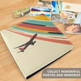 thumbnail image 4 of FORMRS 3 Ring Photo Album 4"x6" Self Adhesive Large Capacity PU Leather Cover, Colorful Plane Stripes, 4 of 8