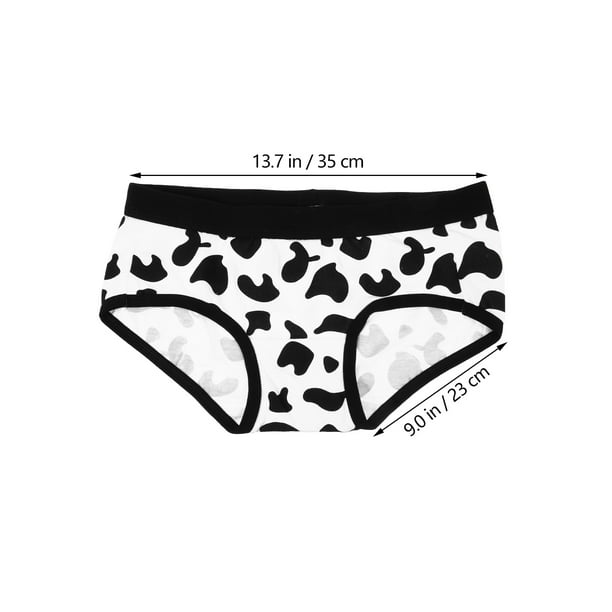 2 Pcs Cow Pattern Underwear Couple Briefs Adorable Knickers (Free Size +  XL) 