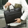 thumbnail image 1 of Stylish PU Leather Business Briefcase Messenger Bag - Perfect for Men's Work, Travel & Office Use, 1 of 5