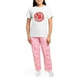 thumbnail image 4 of CafePress - Double Happiness Women's Light Pajamas - Women's Short Sleeve Print T-Shirt and Pants Light Cotton Pajama Set, 4 of 7