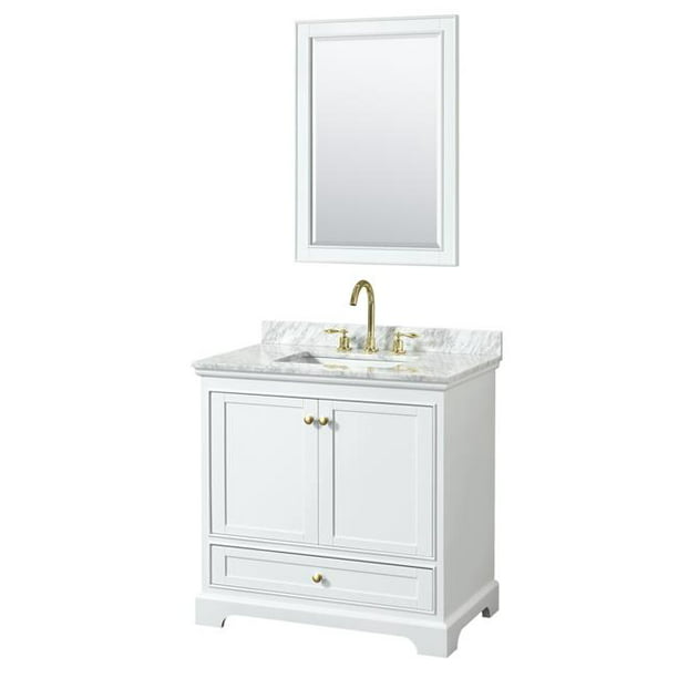 Deborah Single Bathroom Vanity, 36 X 22 White Bathroom Vanity