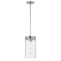 12408CLSN-Maxim Lighting-Pinn - 1 Light Pendant-14 Inches Tall and 8 Inches Wide-Satin Nickel Finish
