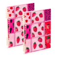 thumbnail image 2 of Ckdifva Strawberries and Pink Leopard A5 Ring Binder Notebook Journey Note Diary College Ruled Study 60 Pages, 2 of 8