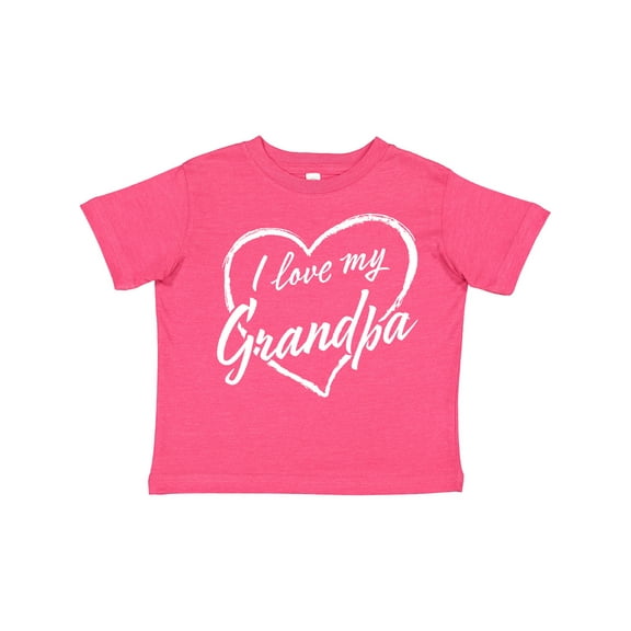 Inktastic I Love My Grandpa in White Chalk Heart Boys or Girls Toddler T-Shirt