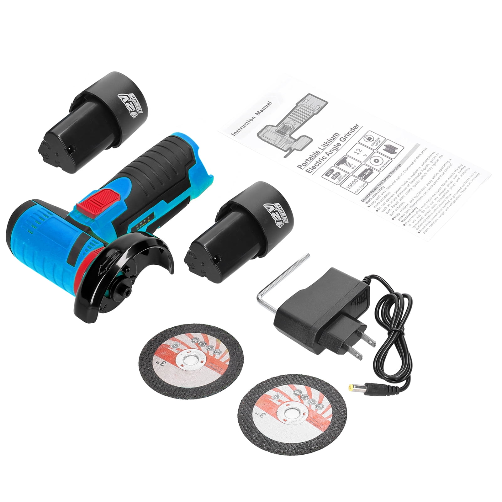 Electric Angle Grinder Grinding 19500rpm Electric Grinding Tool Multifunctional Mini Grinder Handheld Cutter for Cutting Polishing Ceramic Tile Wood Stone Steel