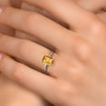 thumbnail image 4 of Gem Stone King PLAT-900 Platinum Yellow Citrine Engagement Ring for Women | 2.33 Cttw | Octagon 9X7MM | Gemstone November Birthstone | Size 6, 4 of 6