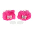 thumbnail image 1 of Accesorios para Casco de Motocicleta Decoración Moño Azul Esponjoso para Casco de Motocicleta Bicicleta Esquí Rosa Rojo Pegatina 2 Juegos, 1 of 6