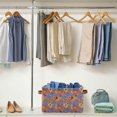 thumbnail image 5 of GZHJMY Thanksgiving Pumpkin Rectangular Storage Bin, Collapsible Toy Storage Bins, Waterproof Canvas Rectangular Storage Bin with Leather Handles for Home Closets,Bedrooms,Kids Toy,Gift Baskets, 5 of 7