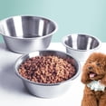 thumbnail image 3 of Stainless Steel Dog and Cat Bowls (2 Pack) - Metal Food and Water Dish 23.5cm, 3 of 5