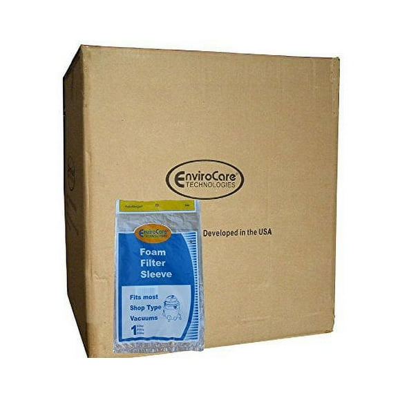 1/2 Case (50 pkgs) Compatible with Shop Vac Type CC 9052600 Foam Sleeve Wet/Dry Vacuum Fits Geni
