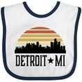 thumbnail image 3 of Inktastic Detroit Michigan Skyline Retro Boys or Girls Baby Bib, 3 of 4