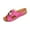 Hot Pink, variant on Army Green Women Platform Wedge Sandals Hollow Out Buckle Strap Casual Beach Comfortable Lightweight