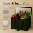thumbnail image 6 of 2Pk Trunk Organizer for Car Insulated Reusable Grocery Bags, Collapsible Cooler Bag for Groceries, Heavy Duty Large Insulated Bag (Large, Charcoal Black), 6 of 7