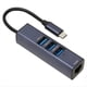 thumbnail image 1 of Adaptador USB C A Ethernet Puerto RJ45 Gigabit Ethernet Hub USB C 4 en 1 con Orificio de Almacenamiento para Computadoras Portátiles, 1 of 5