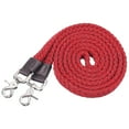 thumbnail image 2 of Tough1 Flat Cotton Roping Reins 7ft Red, 2 of 2