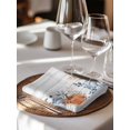 thumbnail image 6 of Blue Thanksgiving Fall Cloth Napkins Set of 4 Reusable Dinner Napkins, Blue Pumpkin Eucalyptus Wood Grain Cocktail Napkin Washable Table Napkins for Wedding/Holiday Party/Baby Shower 20"x20", 6 of 7