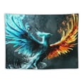 thumbnail image 5 of Chilfamy Fantasy Phoenix Tapestry, Water Ice and Fire Rising Phoenix Animal Anime Tapestry Wall Hanging for Bedroom, Aesthetic Tapestry for Men Beach Blanket College Dorm Home Decor 40x60inch, 5 of 6