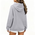 thumbnail image 4 of Hoodies for Women Oversized Trendy Fall Sweatshirt Pullover Fleece Long Sleeve Sweaters Winter Y2k Clothes Light Gray M, 4 of 7