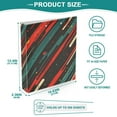 thumbnail image 3 of FORMRS 3 Ring Binder 1.5 inch with Pockets Set of 2 Clip Board 200 Sheets Capacity, Green Stars Abstract, 3 of 8