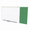 Ghent SPC48C-V-197 4 ft. x 8 ft. Style C Combination Unit - Porcelain Magnetic Whiteboard and Vinyl Fabric Tackboard - Spruce