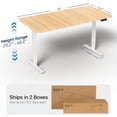 thumbnail image 6 of VIVO Electric 60” x 30” Stand Up Desk Workstation, Light Wood Top, White Frame, 6 of 8