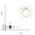 thumbnail image 5 of ANGARA Natural Marquise Sapphire and Diamond Infinity Bridal Set in 14K Yellow Gold for Women (Size-8x4mm) | September Birthstone, Anniversary, Jewelry Gift for Women | Natural Blue Sapphire Ring, 5 of 10