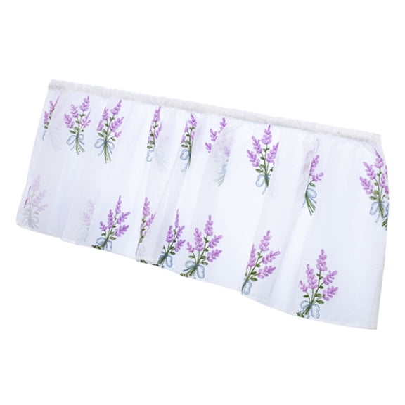 YOSADIER Decorative Purple Embroidery Half Curtain Window Short Curtain for Household Use