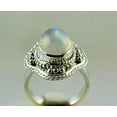 thumbnail image 4 of Navya Craft Rainbow Moonstone Oval 925 Sterling Silver Handmade Women Statement Ring Size 13.0, 4 of 4