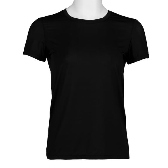 32 Degrees Women's Air Mesh Short Sleeve Tee (Black, Black, Teal, DK Purple, Small)