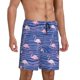 thumbnail image 2 of Balery Flamingo Pantalones cortos de pijama de punto de algodón para hombre con cinturilla y bolsillos-4X-Large, 2 of 6