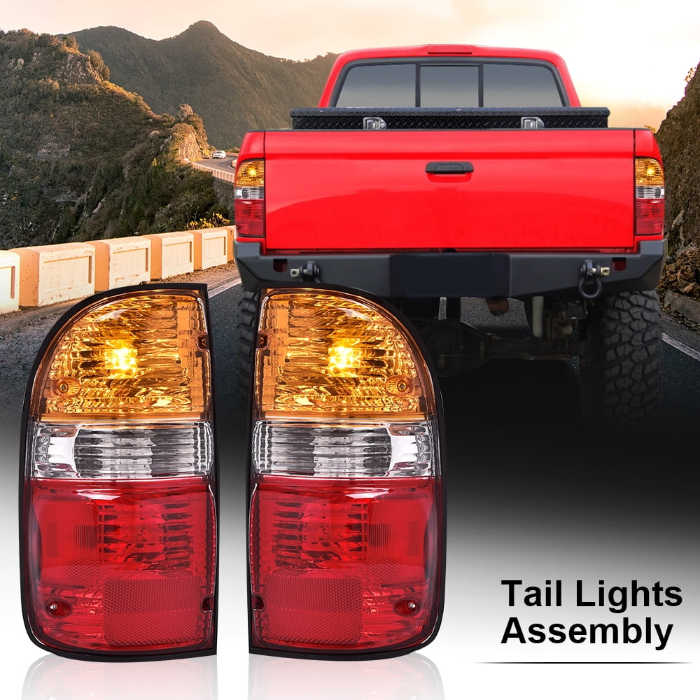 PIT66 Tail Lights Assembly Left&Right Side w/bulbs Fit for Toyota Tacoma 2001 2002 2003 2004