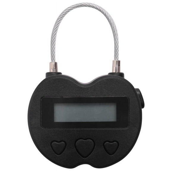 Terpovery Smart Time Lock LCD Display USB Rechargeable Temporary Timer Padlock, Black