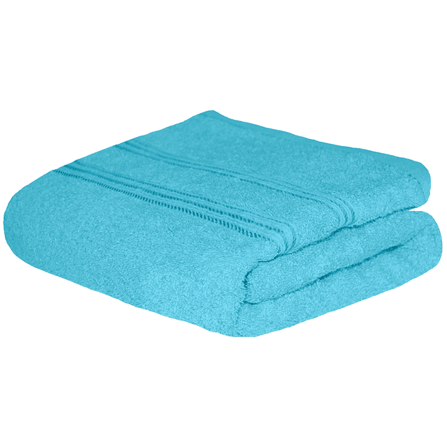 Toalla Baño Completo MELOCOTTON HOGAR colores varios 150x80cm 620gr Suave Y Absorbente Cenefa Bordada CIELO 8