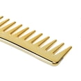 thumbnail image 4 of Peignes à dents larges sans manche, peigne démêlant pour cheveux, grand peigne de salon pour shampoing, pour hommes et femmes, doré, 4 of 4
