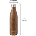 thumbnail image 4 of Botella de Agua Acero Inoxidable S'well, Recipientes con Aislamiento al vacío Triple Capa, Mantienen Bebidas Frías 36 horas y Calientes 18, Libre de BPA, Perfecta Viajar, Madera, 500 ML, 4 of 5