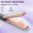 thumbnail image 5 of NEXPURE Airflow Styler Curling Iron, Flat Iron Hair Straightener and Curler 2 in 1, Ionic Curling Wand with 360°Cool Air Lock in Styling,5 Temps & Anti-Scald, Purple, 5 of 11