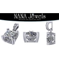 thumbnail image 3 of Nana Silver 7mm (2ct) Cushion Cut Solitaire Pendant W/22" Adj. Box Chain- Rhodium Plated, 3 of 8