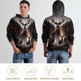 thumbnail image 6 of LAOLIUSN Men’s Deer Hoodie All Over Print 3D Buck Forest Graphic Pullover Sweatshirt, S-4XL, 6 of 7