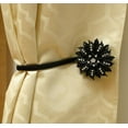 thumbnail image 5 of Yule Window Curtain Holdback Tieback, Decorative Magnetic Clip Drapery Tie Back, Elegant Bling Diamond Floral Design - Black, Set of 2, 5 of 5