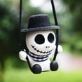 thumbnail image 4 of Adornos para coche, colgante de calavera oscilante, fantasma oscilante con sombrero negro, adornos de esqueleto para espejo retrovisor de coche, decoración de regalos de cumpleaños, amuleto colgante, 4 of 5