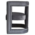 thumbnail image 3 of Modrest Kendra Cage-Style Back Velvet Upholstered Accent Chair in Dark Gray, 3 of 5