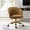Golden, variant on Office Chair Velvet Upholstered Task Computer Desk Shell Makeup Vanity Swivel Adjustable Metal Gold Base Bedroom Black