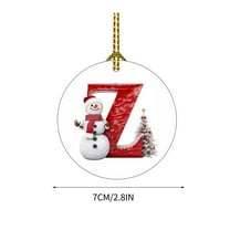 Loyerfyivos New Letter Ornaments for Christmas Tree,Christmas Letters Ornaments A to Z Ornament Letters Decorative Hanging Xmas Alphabet Letters for Christmas Tree DIY Craft Christmas Ornaments (Z)
