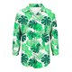 thumbnail image 5 of Camisas de cuello de la tripulación de manga corta para las mujeres hawaiana impreso cuello acampanado blusa casual suave verano playa top, 5 of 6