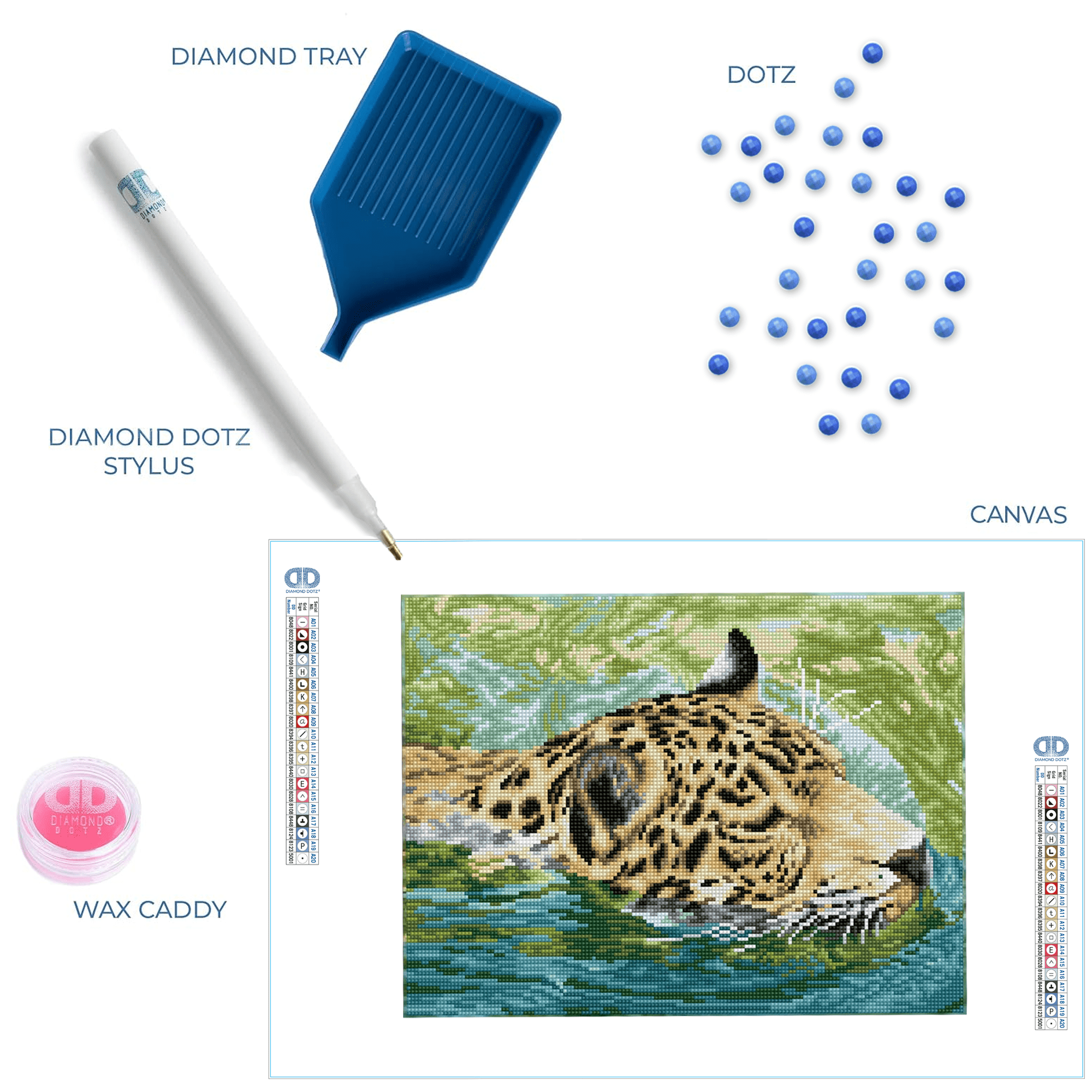 Diamond Dotz Jungle Prince Animal  Diamond Painting Kits for Adults - Diamond Art Kits a Relaxing Creative Craft Kit with Dotz Gems 12.2"x16.1"